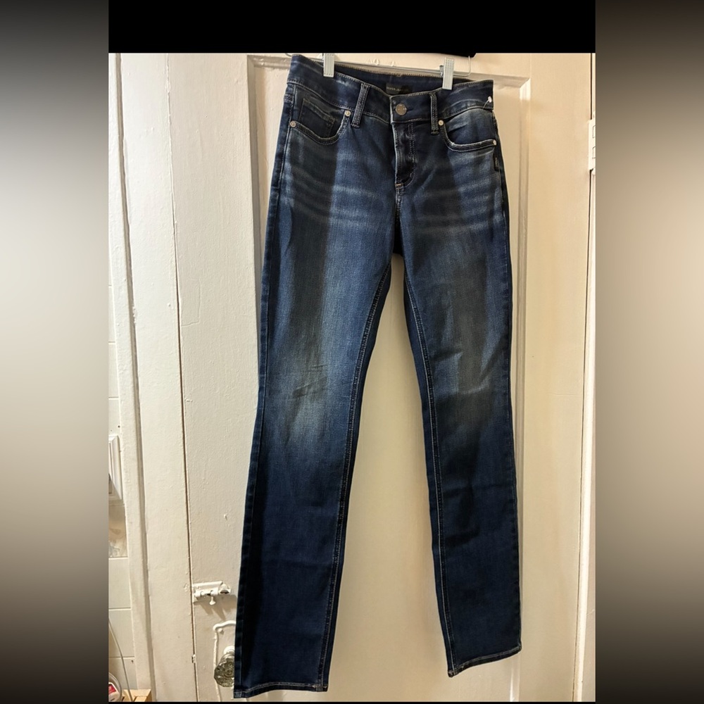 Silver Jeans Women's Dark Blue Slim Straight Jeans Size 27x33 NWOT